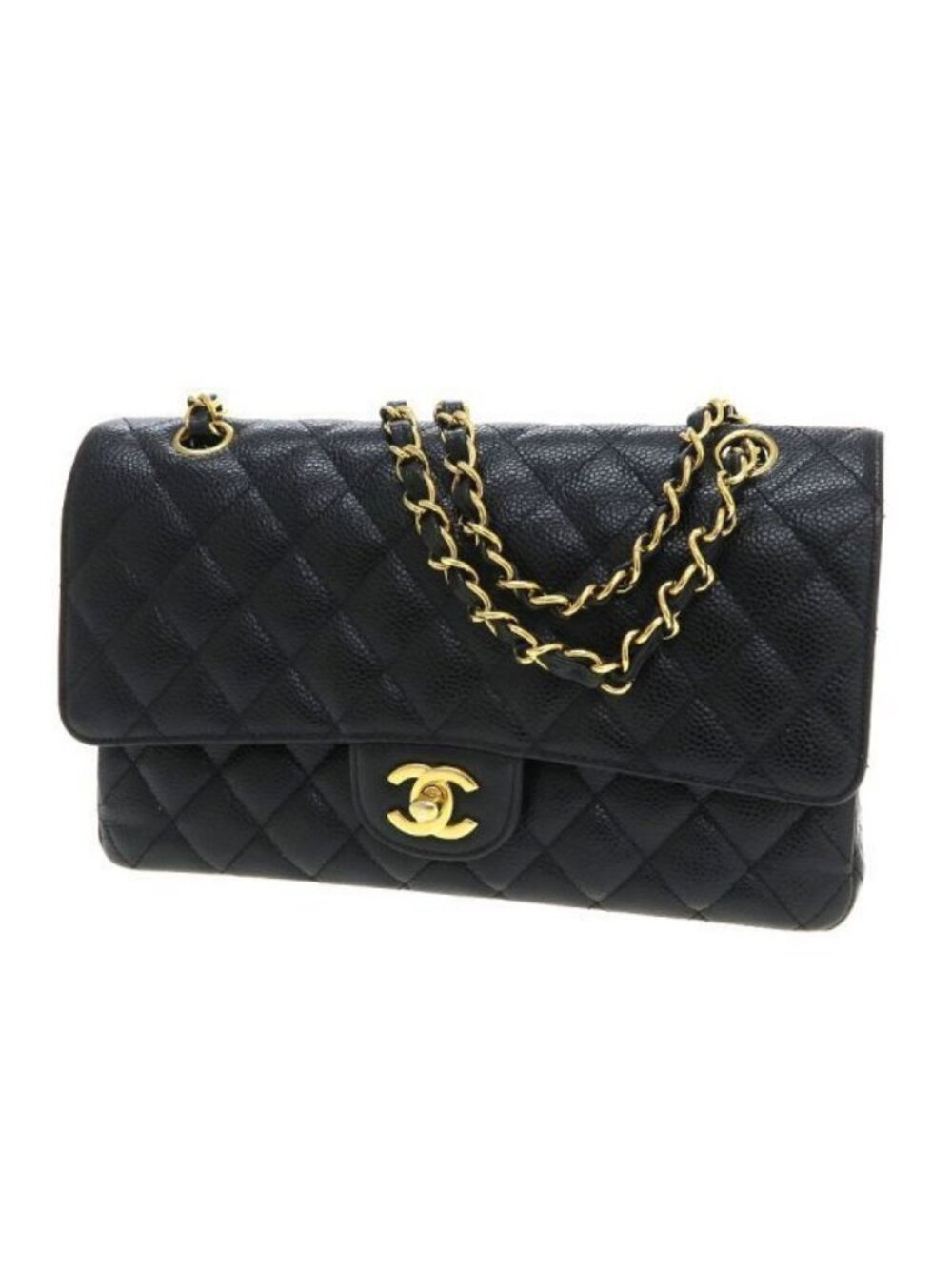 Chanel Caviar Quilted Double Flap Bag Chain